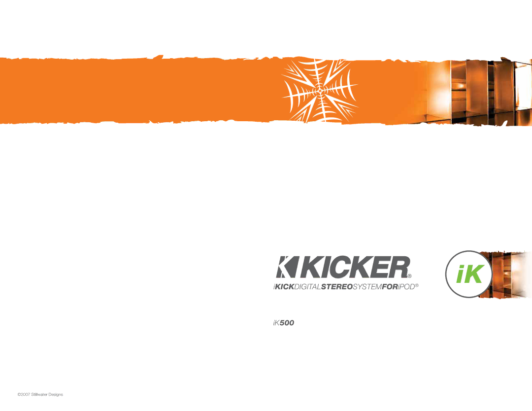 Kicker IK500 manual 