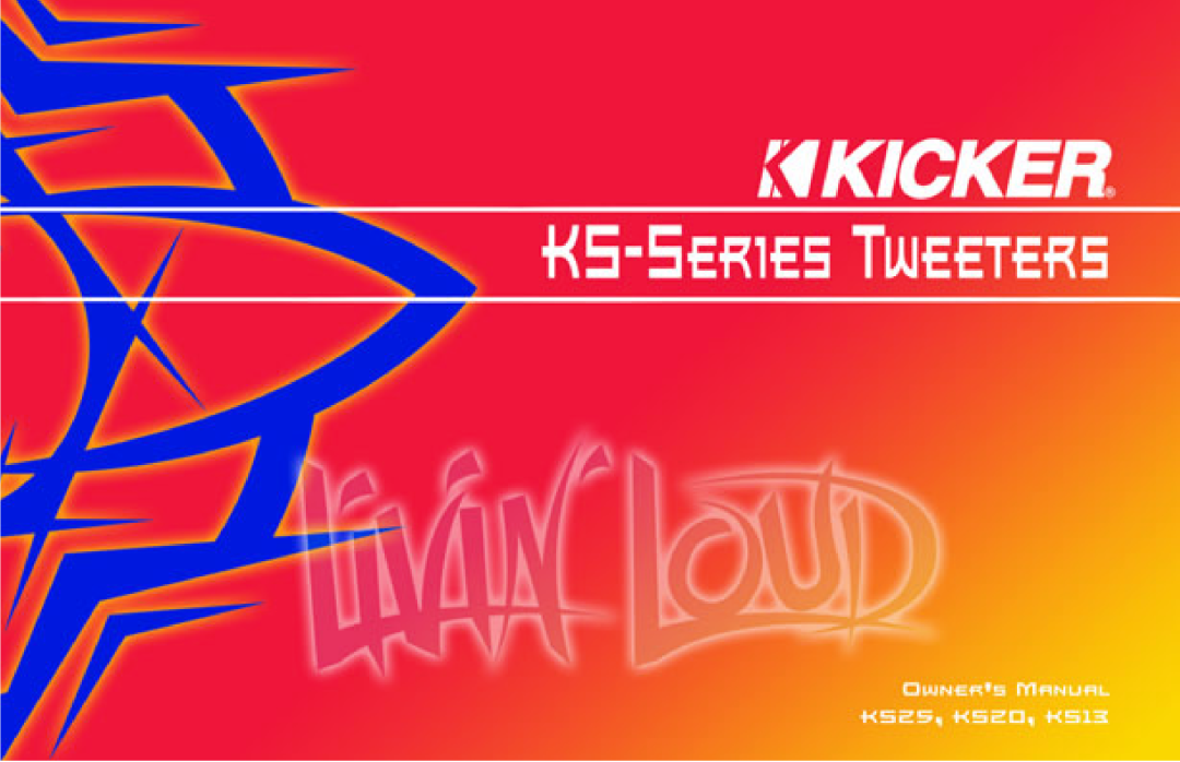 Kicker KS20, KS25, KS13 manual 