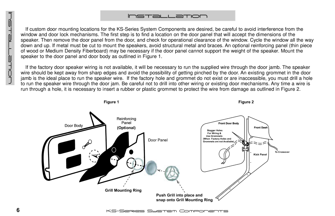 Kicker KS65.2, KS6.2, KS5.2 manual Optional 