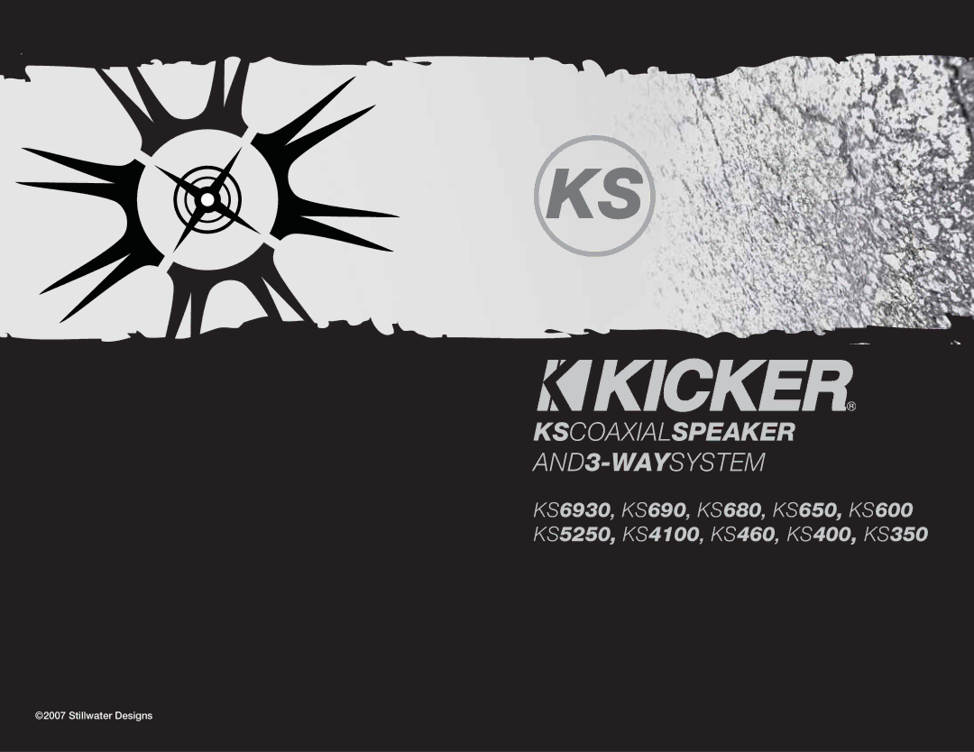 Kicker KS6930 manual Kscoaxialspeaker 