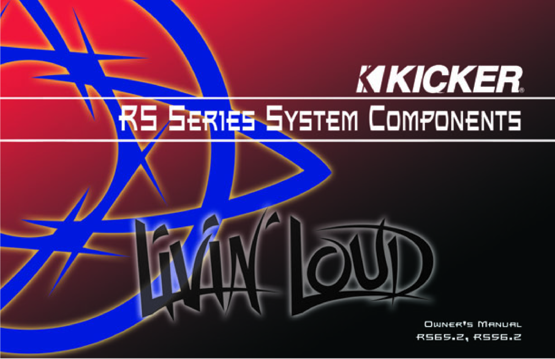 Kicker RS56.2, RS65.2 manual 