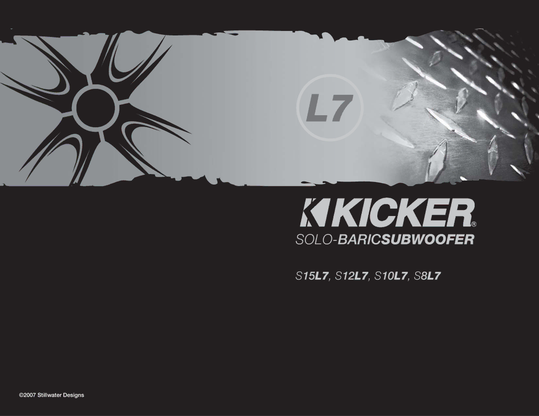 Kicker S15L7 manual Solo-Baricsubwoofer 