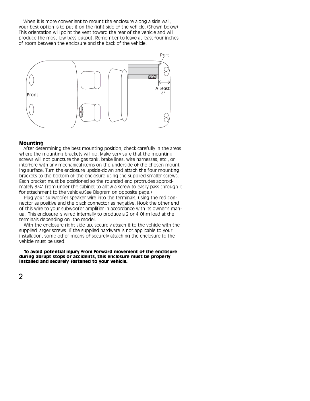 Kicker VS10L5, VS12L7, VS12L5, VS10L7, VS8L5, VS8L7 installation instructions Mounting 