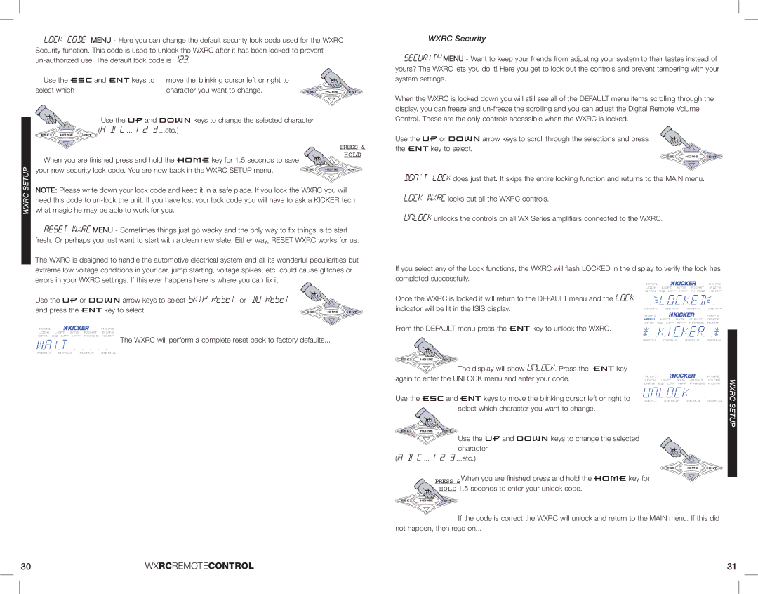 Kicker 08WXRC manual Wxrc Security, What magic he may be able to work for you 