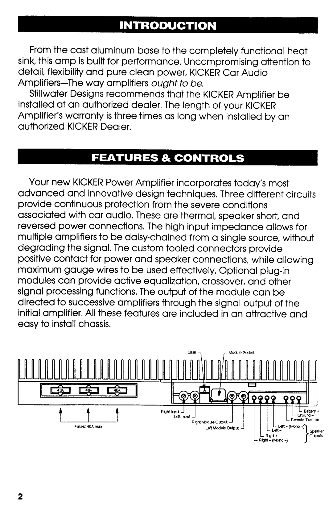 Kicker x100 manual 