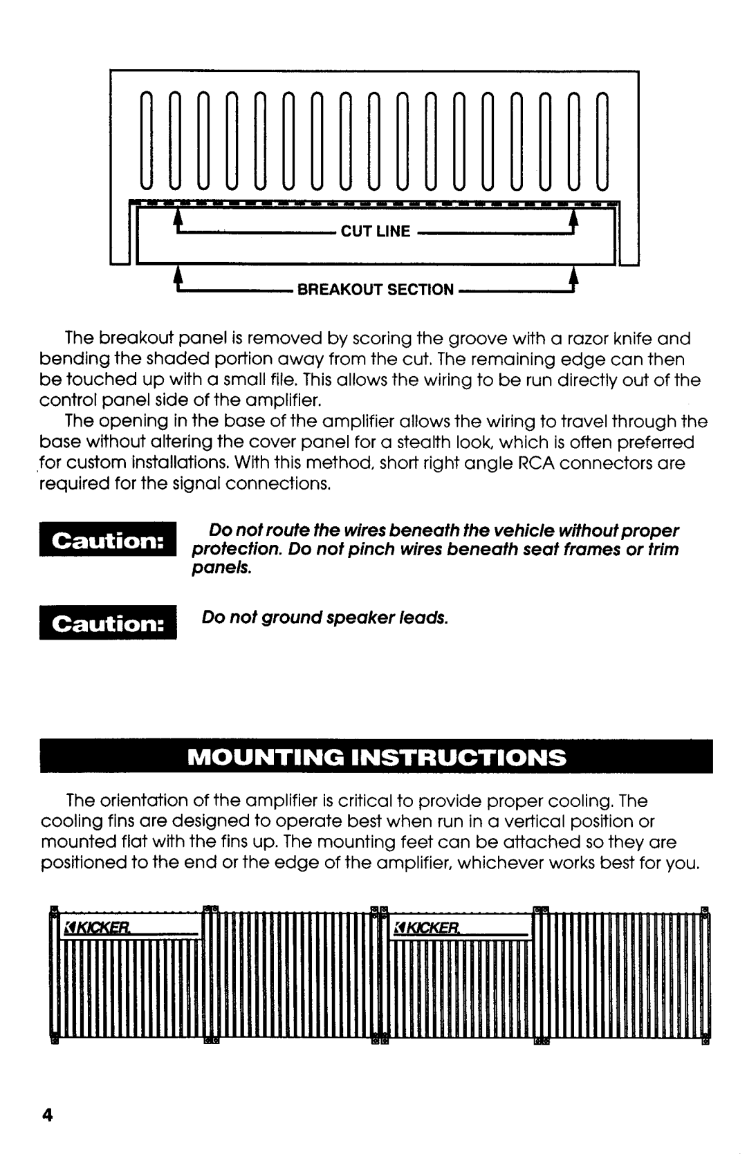 Kicker x100 manual 