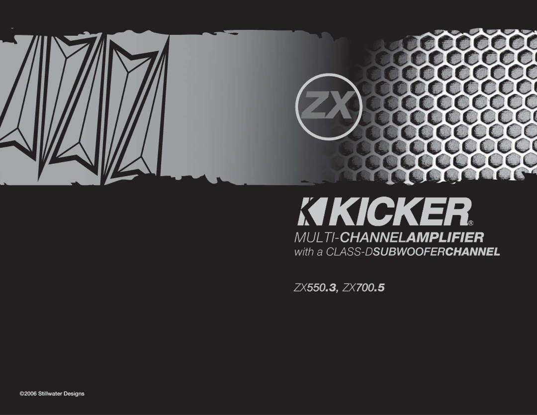 Kicker ZX700.5, ZX550.3 manual Multi-Channelamplifier 