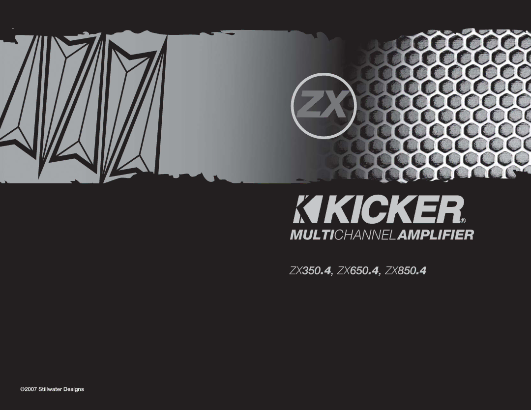 Kicker ZX350.4, ZX650.4, ZX850.4 manual Multichannelamplifier 