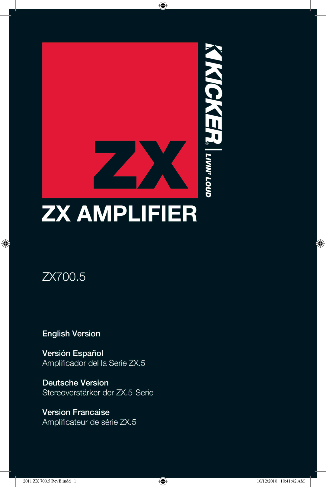 Kicker ZX700.5, ZX550.3 manual Multi-Channelamplifier 