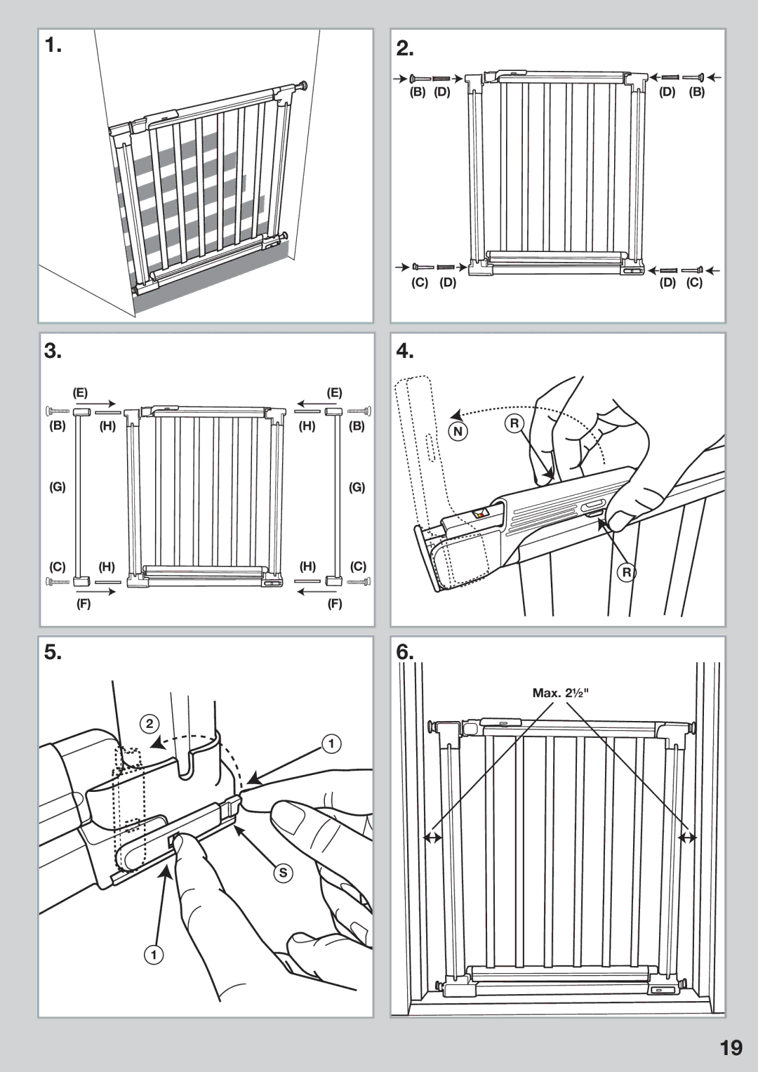 Kidco G170 manual Max ½ 