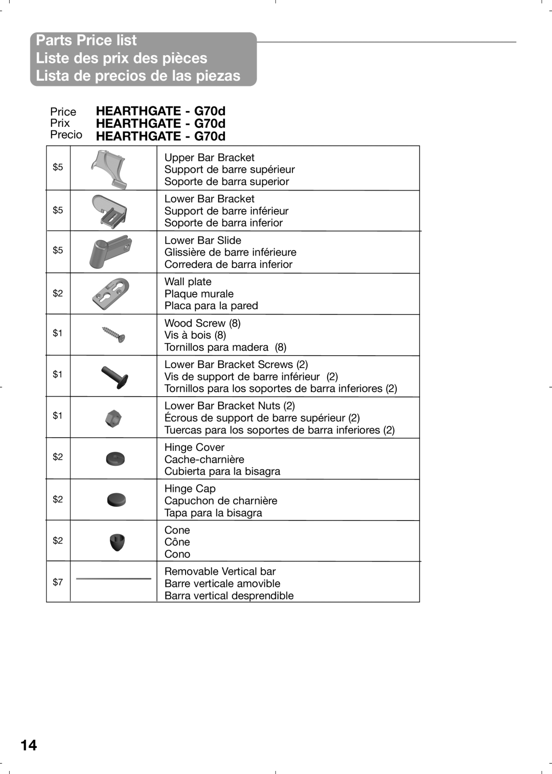 Kidco manual Hearthgate G70d 