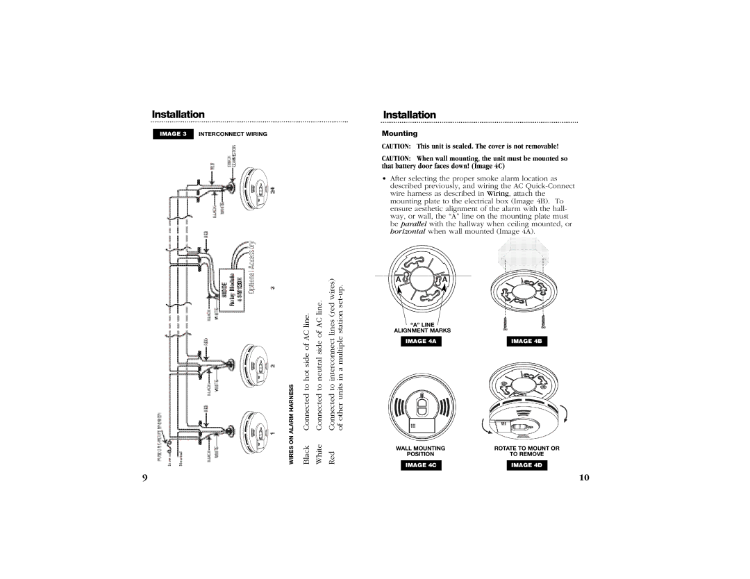 Kidde 1276CA manual Mounting, That battery door faces down! Image 4C 