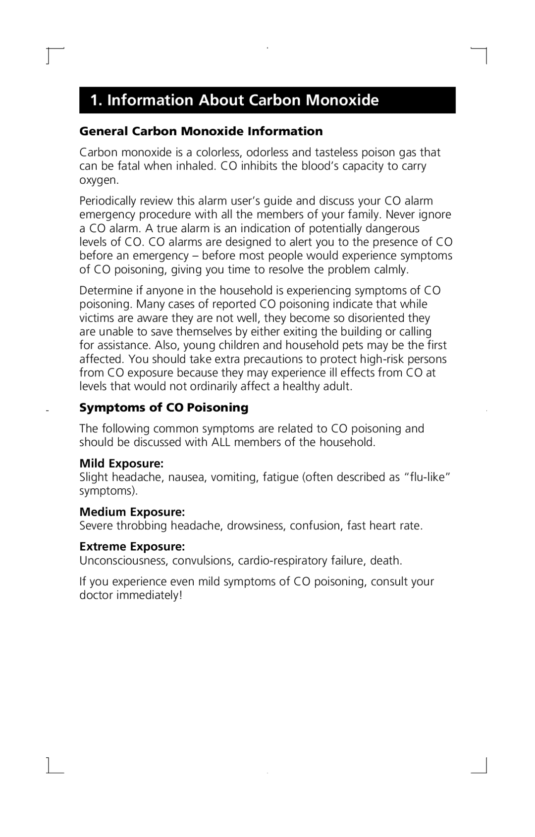 Kidde C3010-D manual Information About Carbon Monoxide 