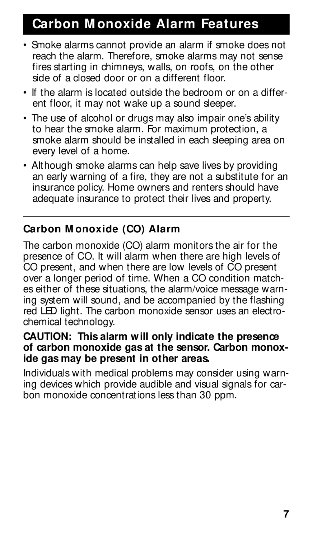 Kidde KN-COPE-I manual Carbon Monoxide Alarm Features, Carbon Monoxide CO Alarm 