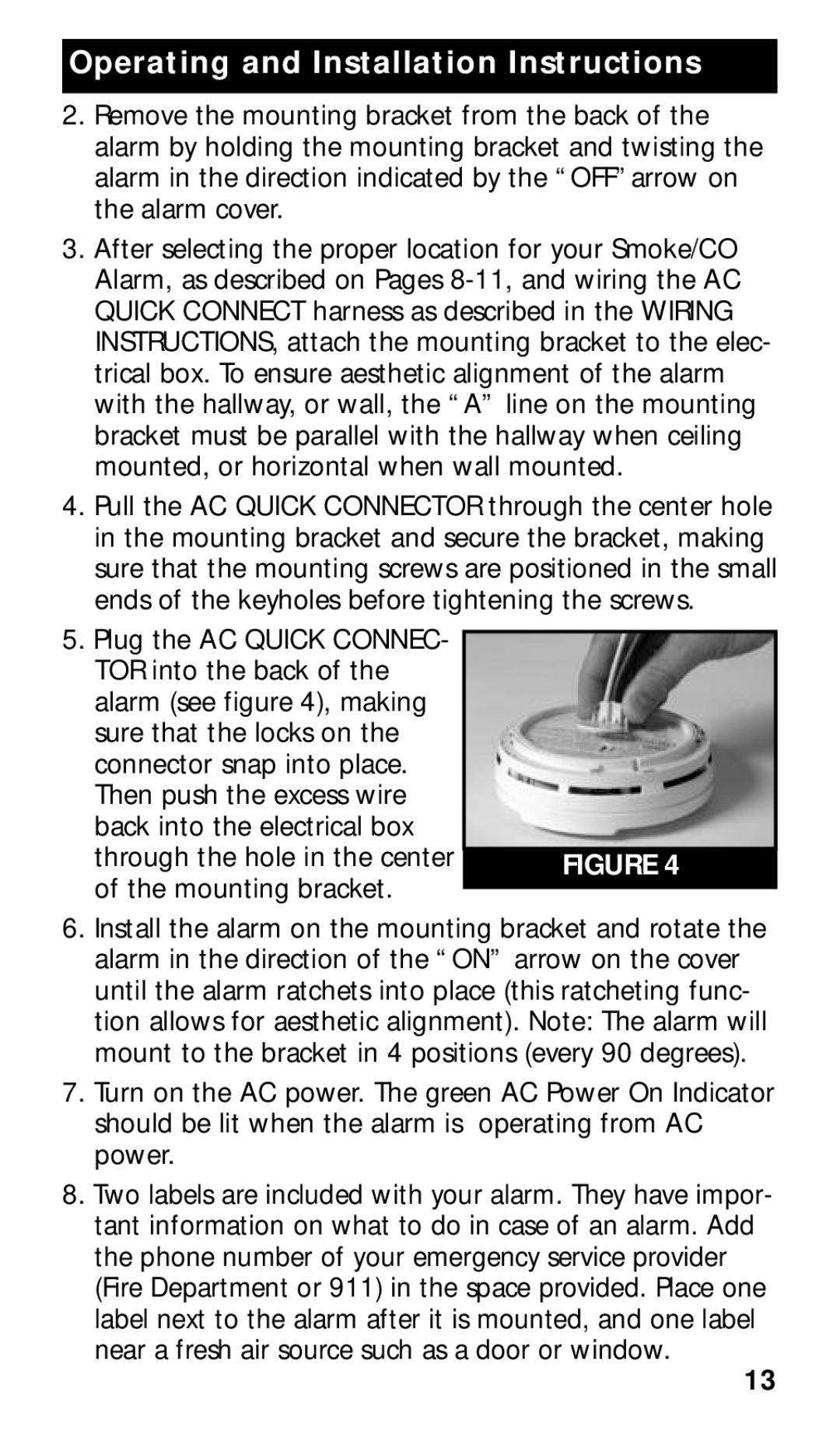 Kidde KN-COPE-I manual Operating and Installation Instructions 