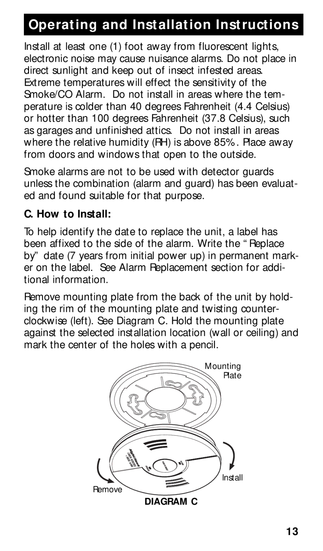 Kidde KN-COSMXTR-B manual How to Install 