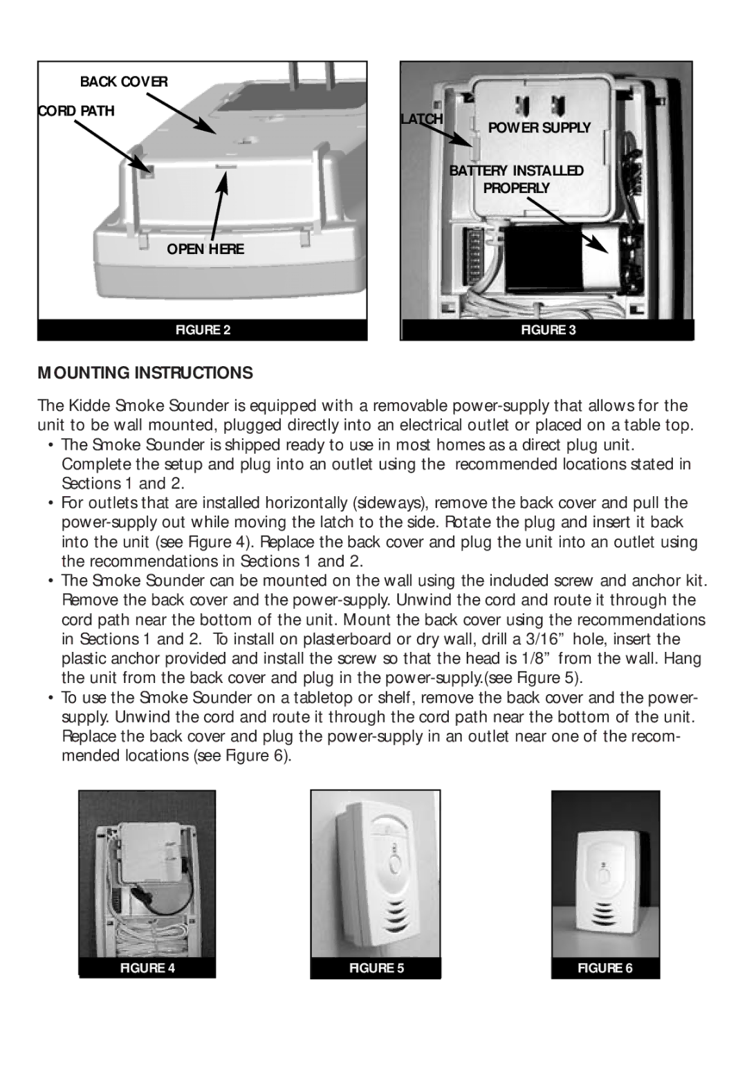 Kidde RF-SND manual Mounting Instructions 