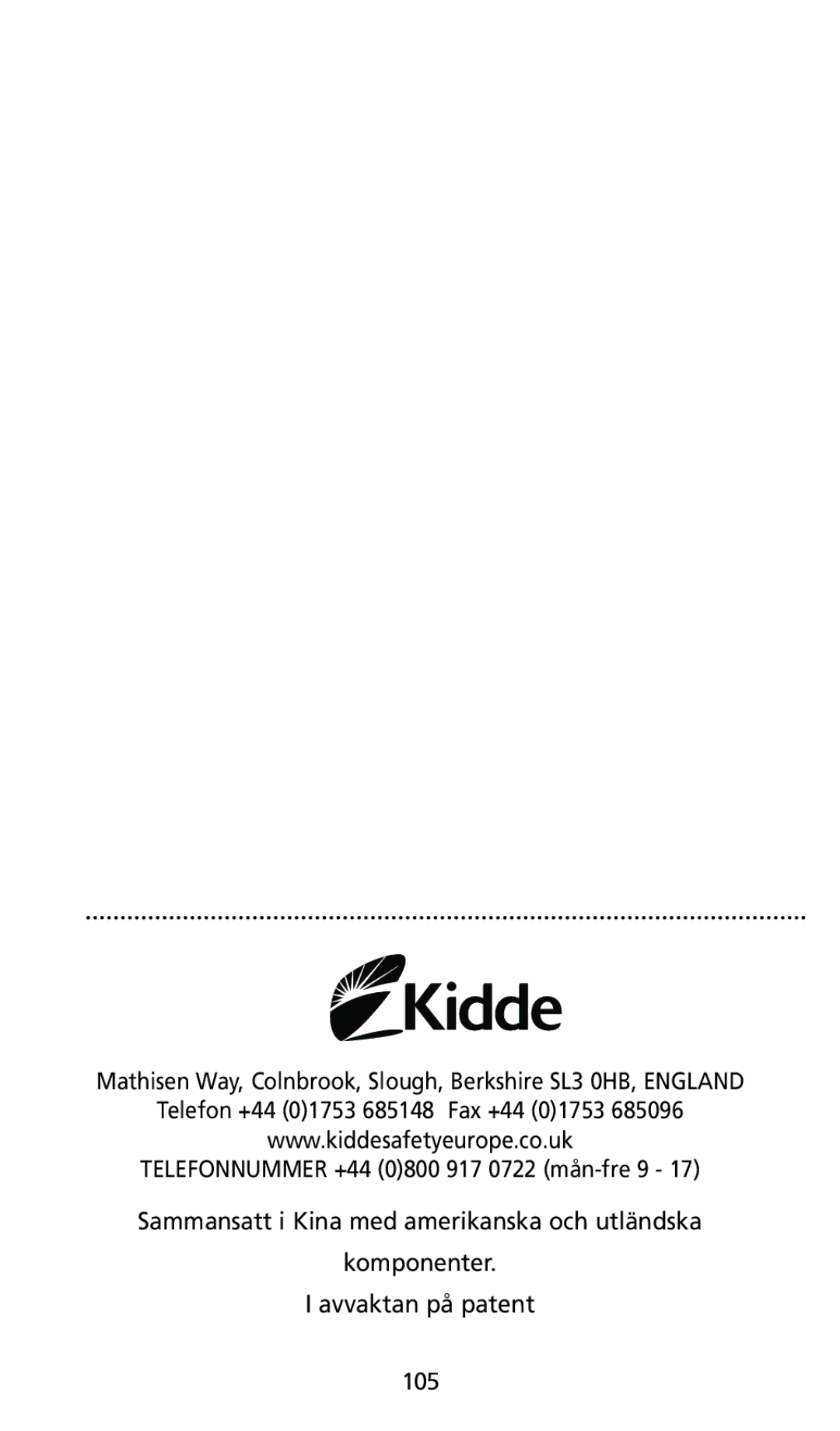 Kidde SMOKE AND CARBON MONOXIDE ALARM installation instructions 105 