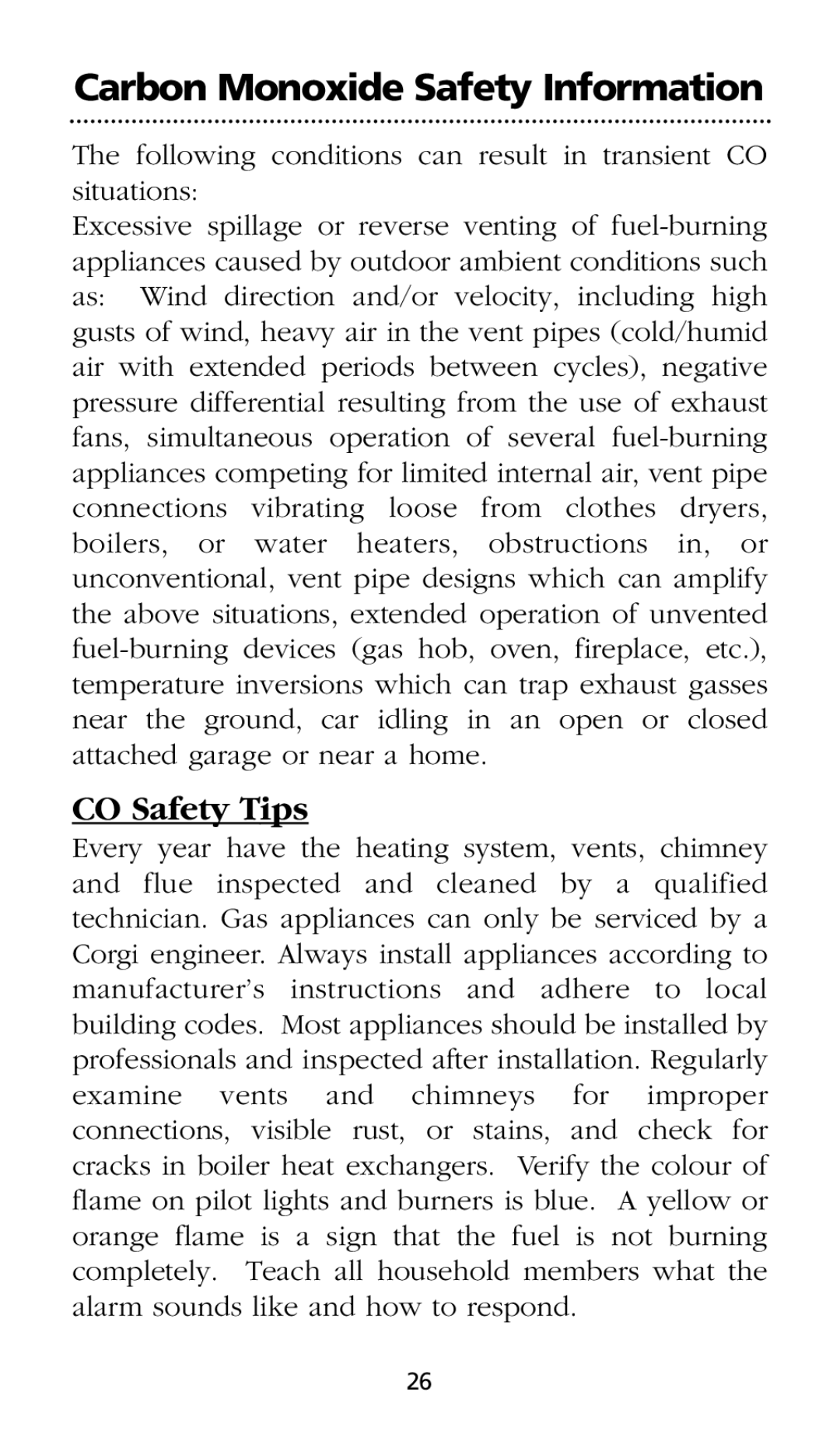 Kidde SMOKE AND CARBON MONOXIDE ALARM installation instructions CO Safety Tips 