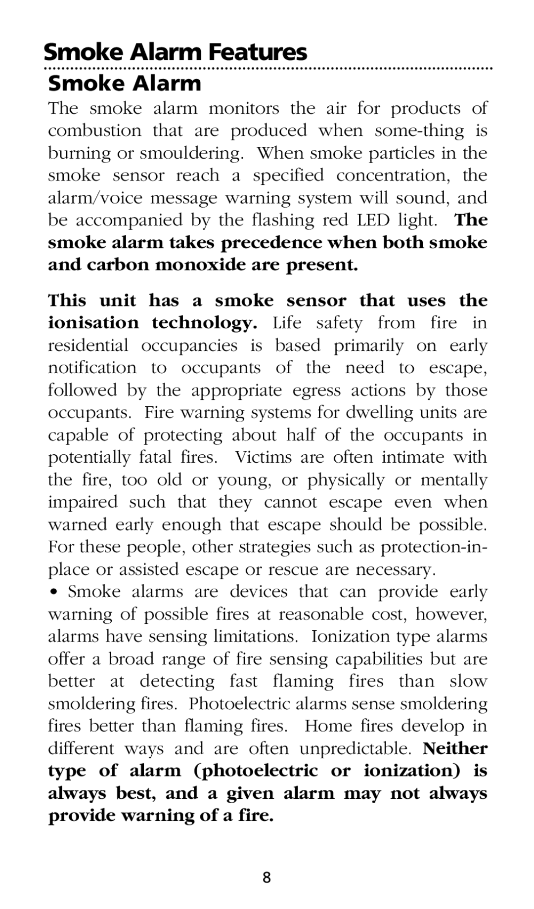 Kidde SMOKE AND CARBON MONOXIDE ALARM installation instructions Smoke Alarm Features 