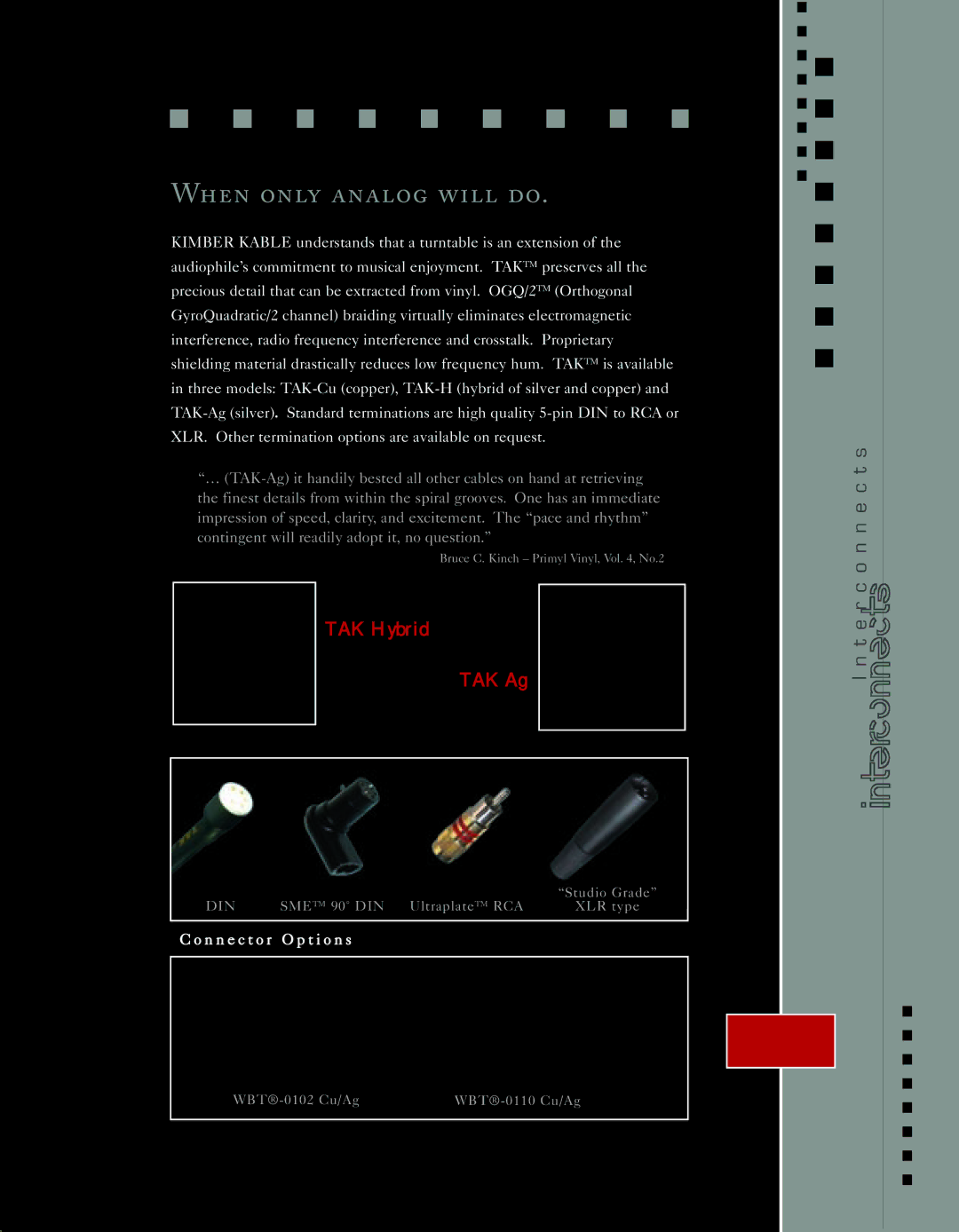 Kimber Kable PowerKordsTM manual When only analog will do 