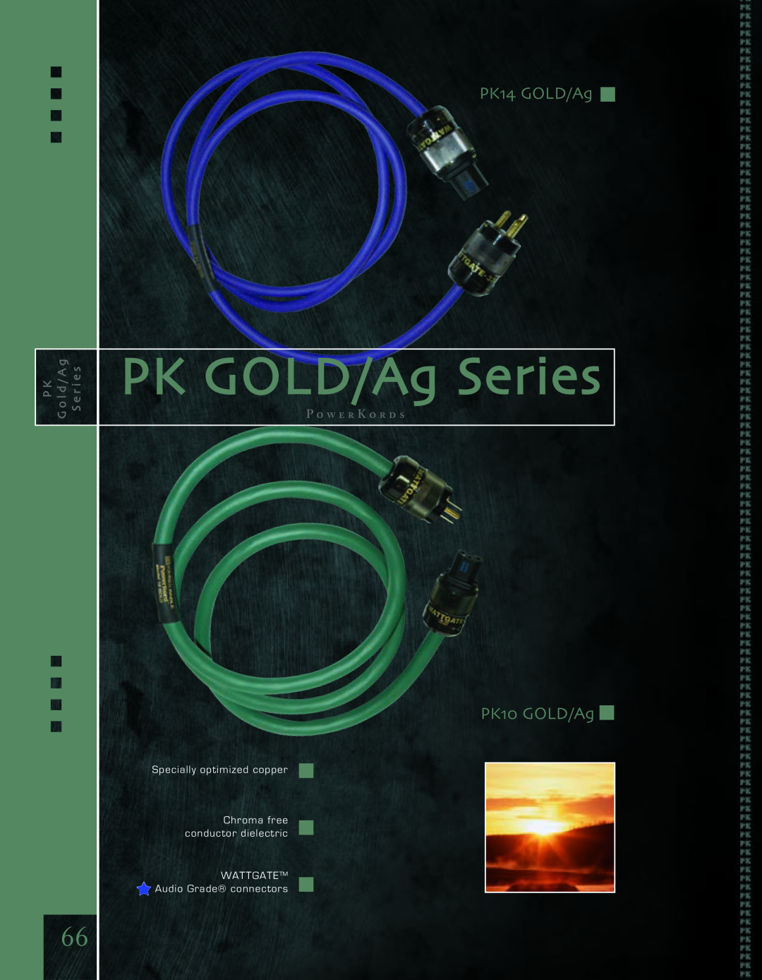 Kimber Kable PowerKordsTM PK GOLD/Ag Series, PK14 GOLD/Ag, PK10 GOLD/Ag, G o lPdK/ A g S e r i e s, P o w e r K o r d s 