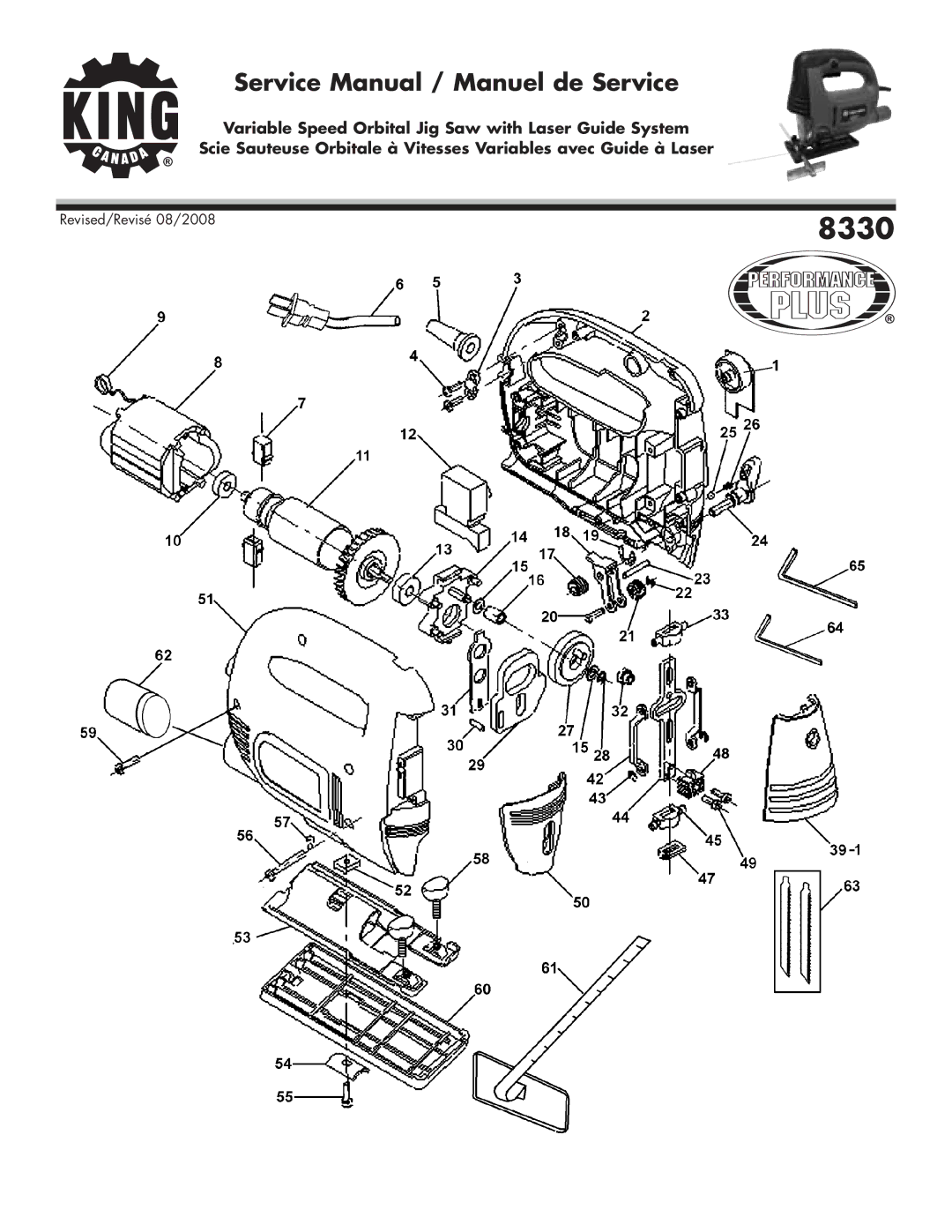 King Canada 8330 service manual 