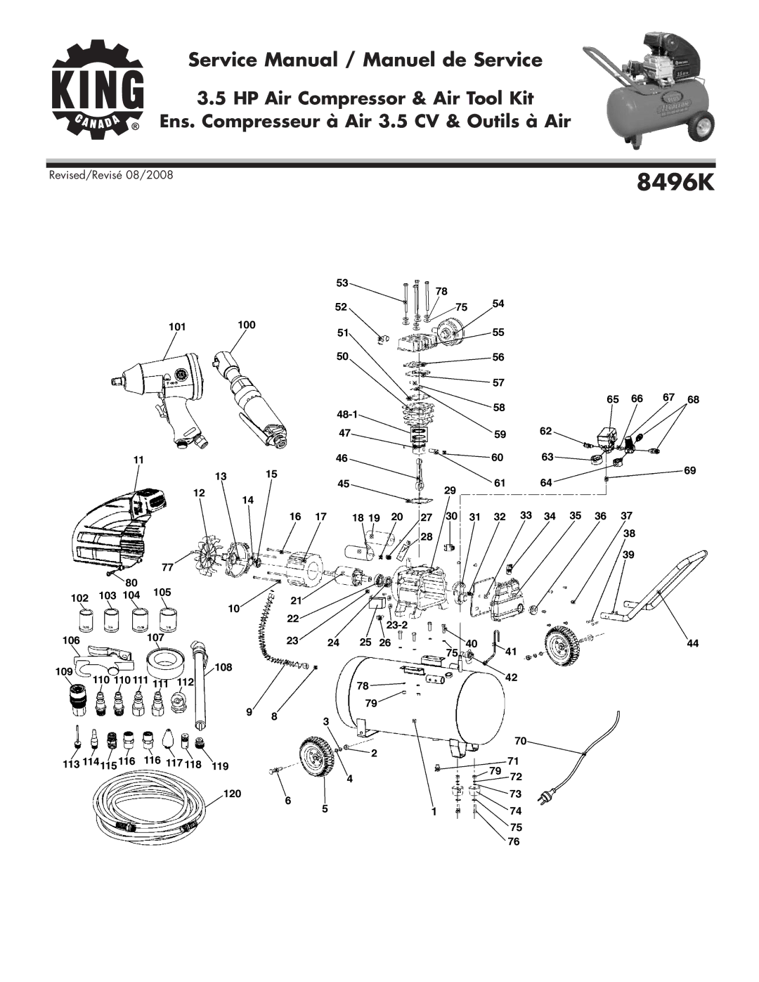 King Canada 8496K service manual 