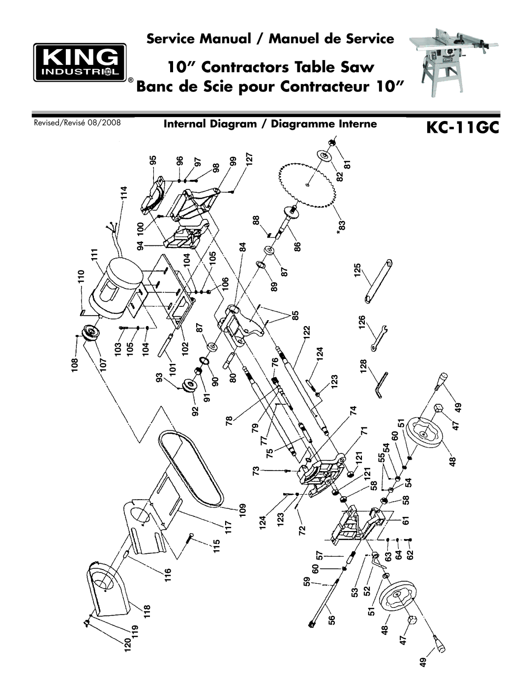 King Canada KC-11GC service manual 