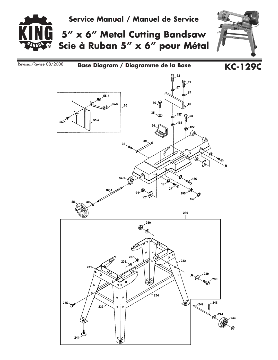 King Canada KC-129C service manual Base Diagram / Diagramme de la Base 