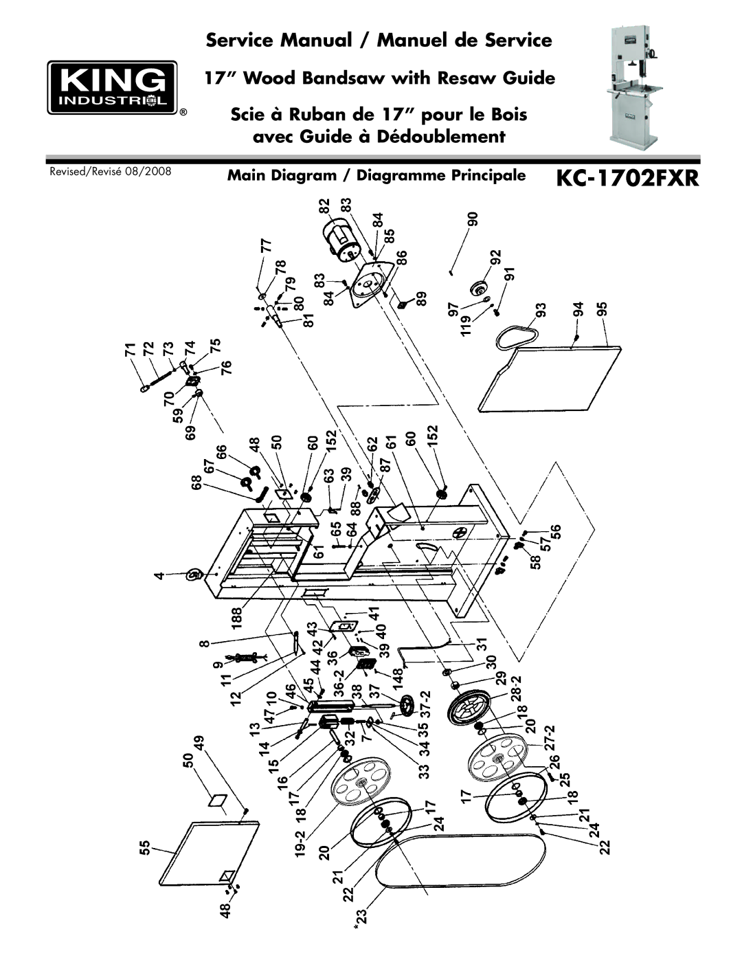 King Canada KC-1702FXR service manual 