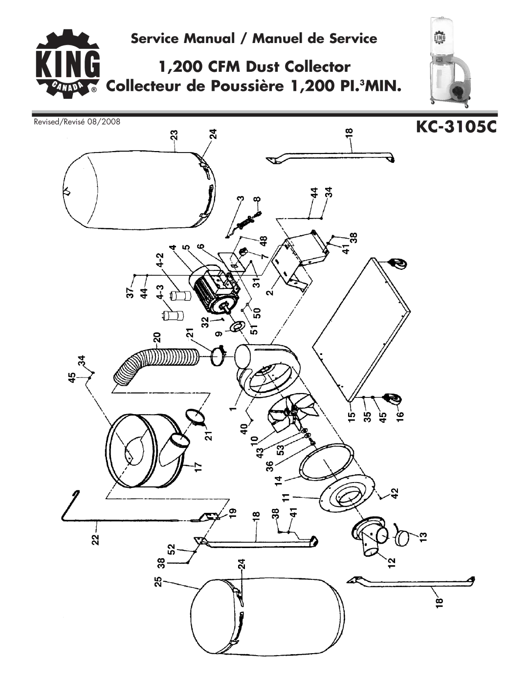 King Canada KC-3105C service manual 