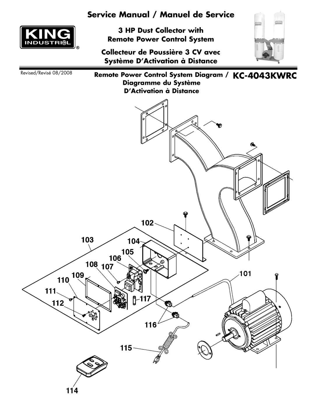 King Canada KC-4043KWRC service manual 