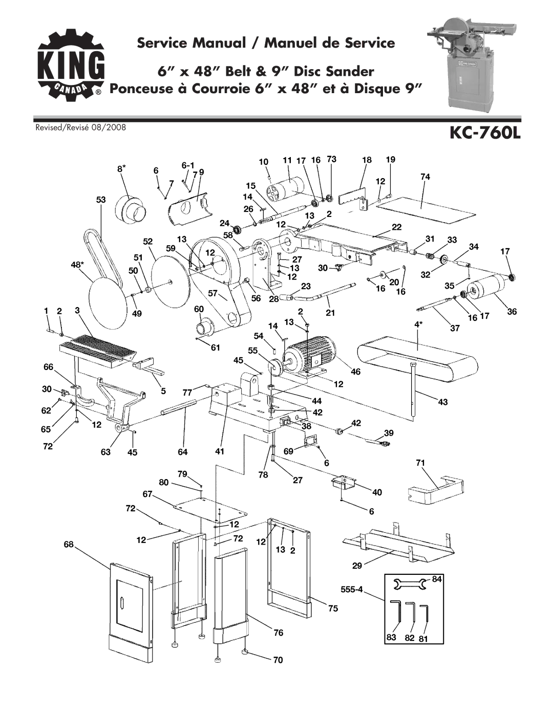 King Canada KC-760L service manual 