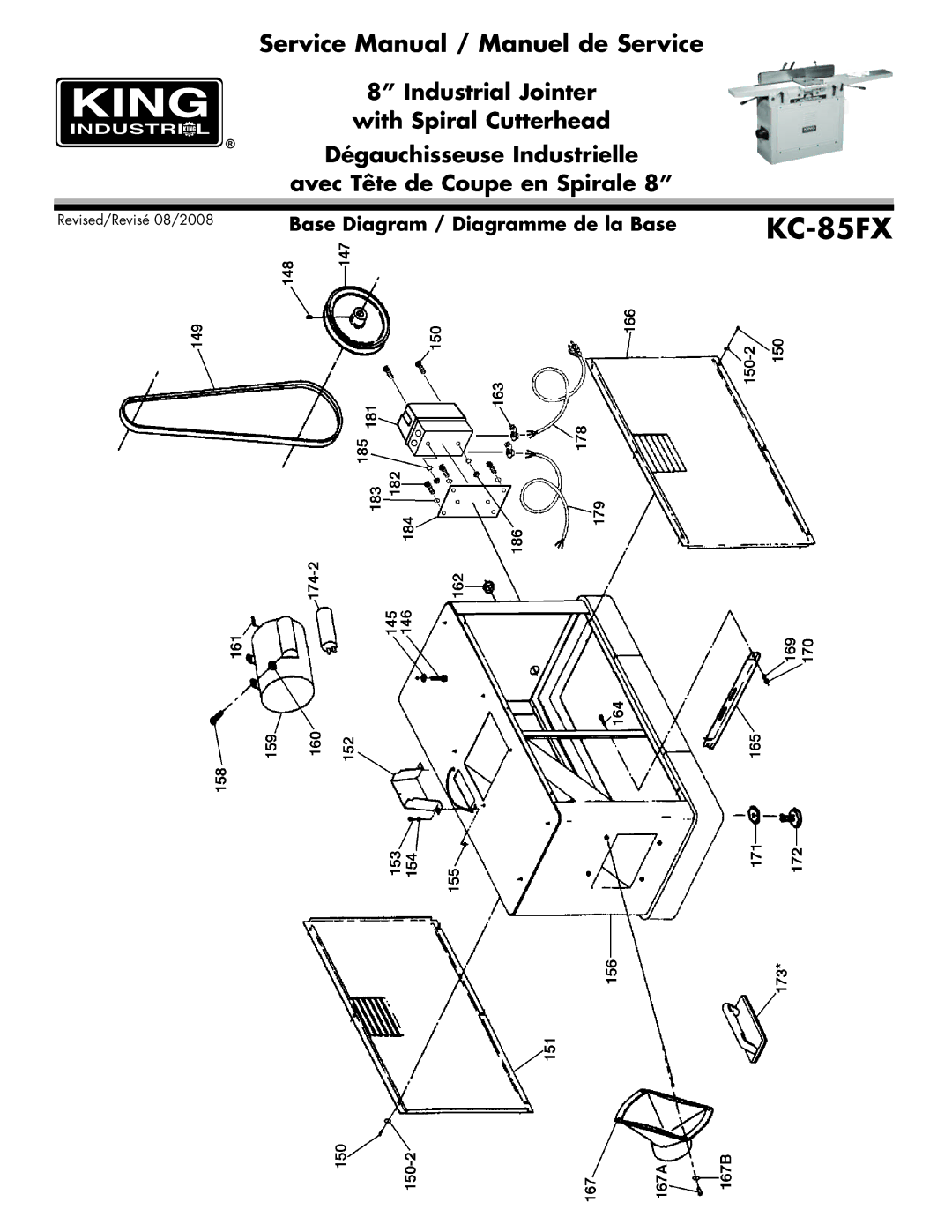 King Canada KC-85FX service manual Base Diagram / Diagramme de la Base 