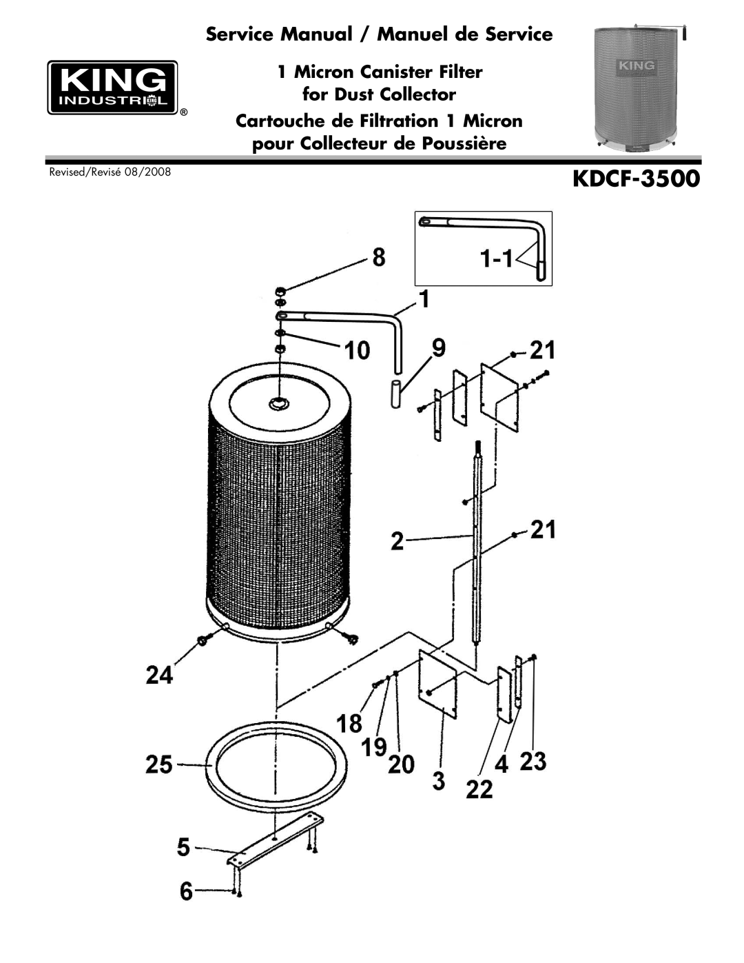 King Canada KDCF-3500 service manual 