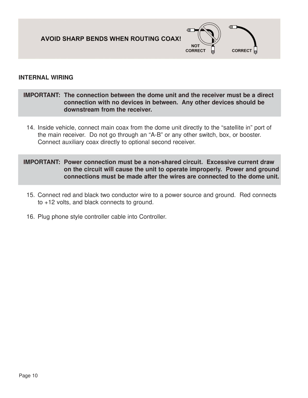 King Controls 9754 operating instructions Internal Wiring 