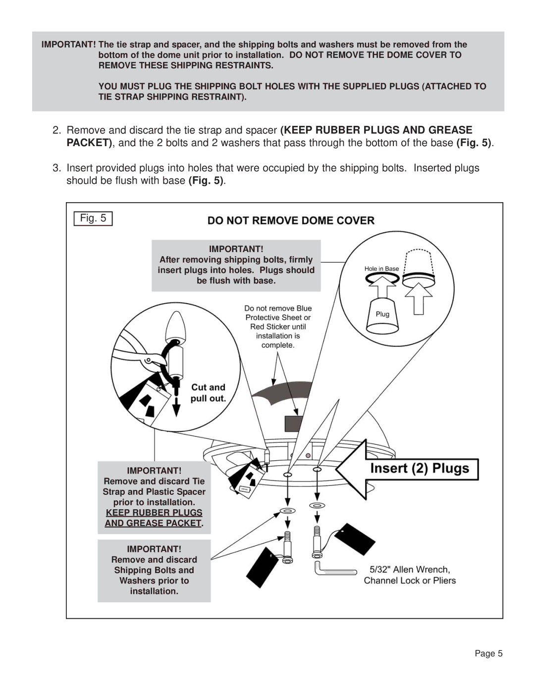 King Controls KD-2200, KD-3200 manual Keep Rubber Plugs Grease Packet 