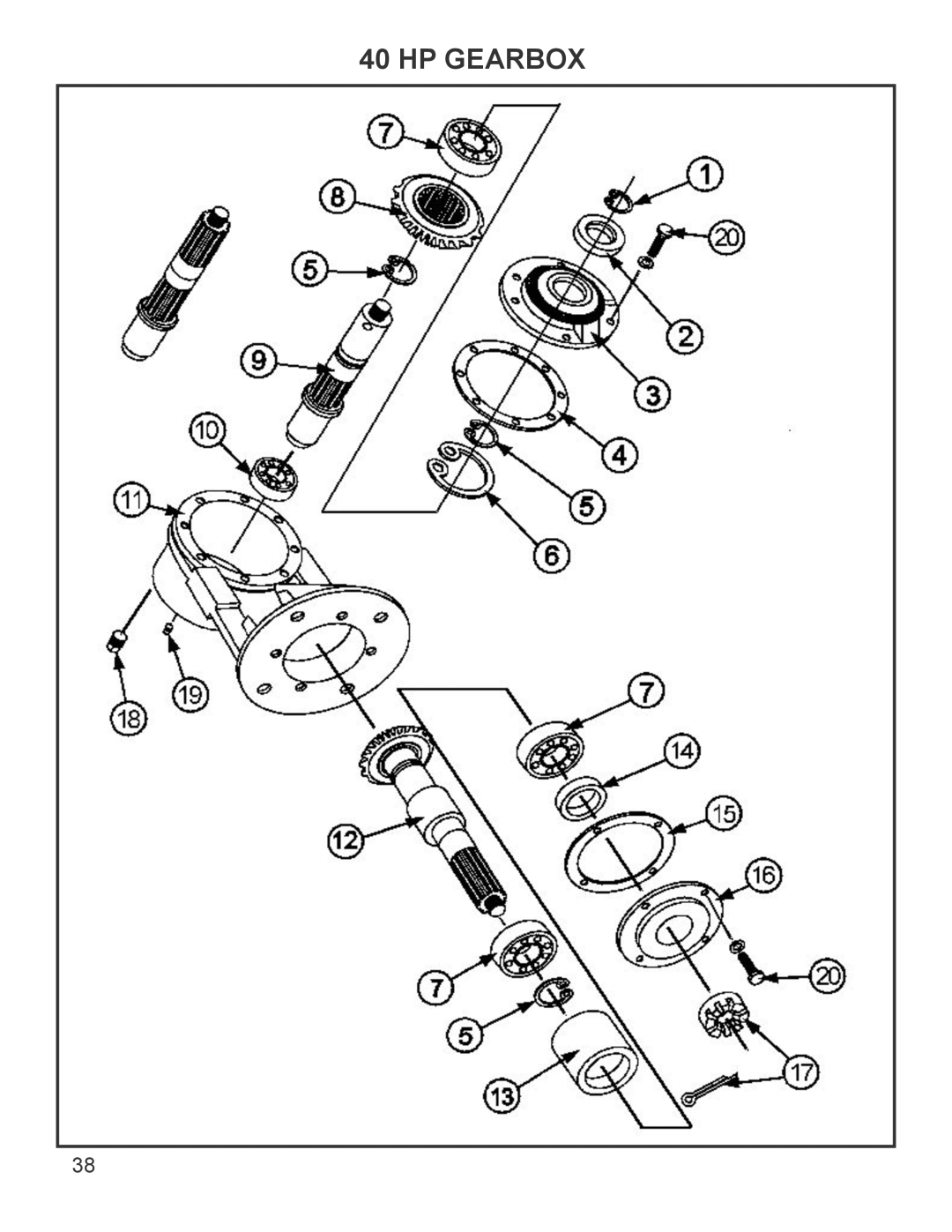 King Kutter 999994 manual HP Gearbox 