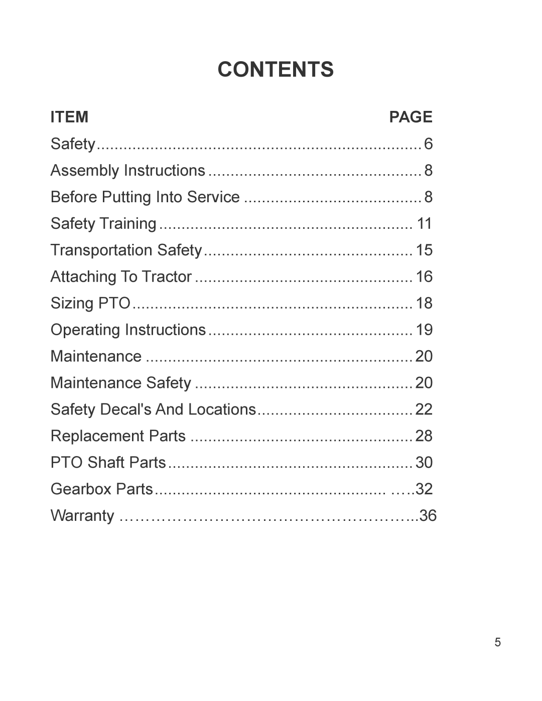 King Kutter 999995 manual Contents 