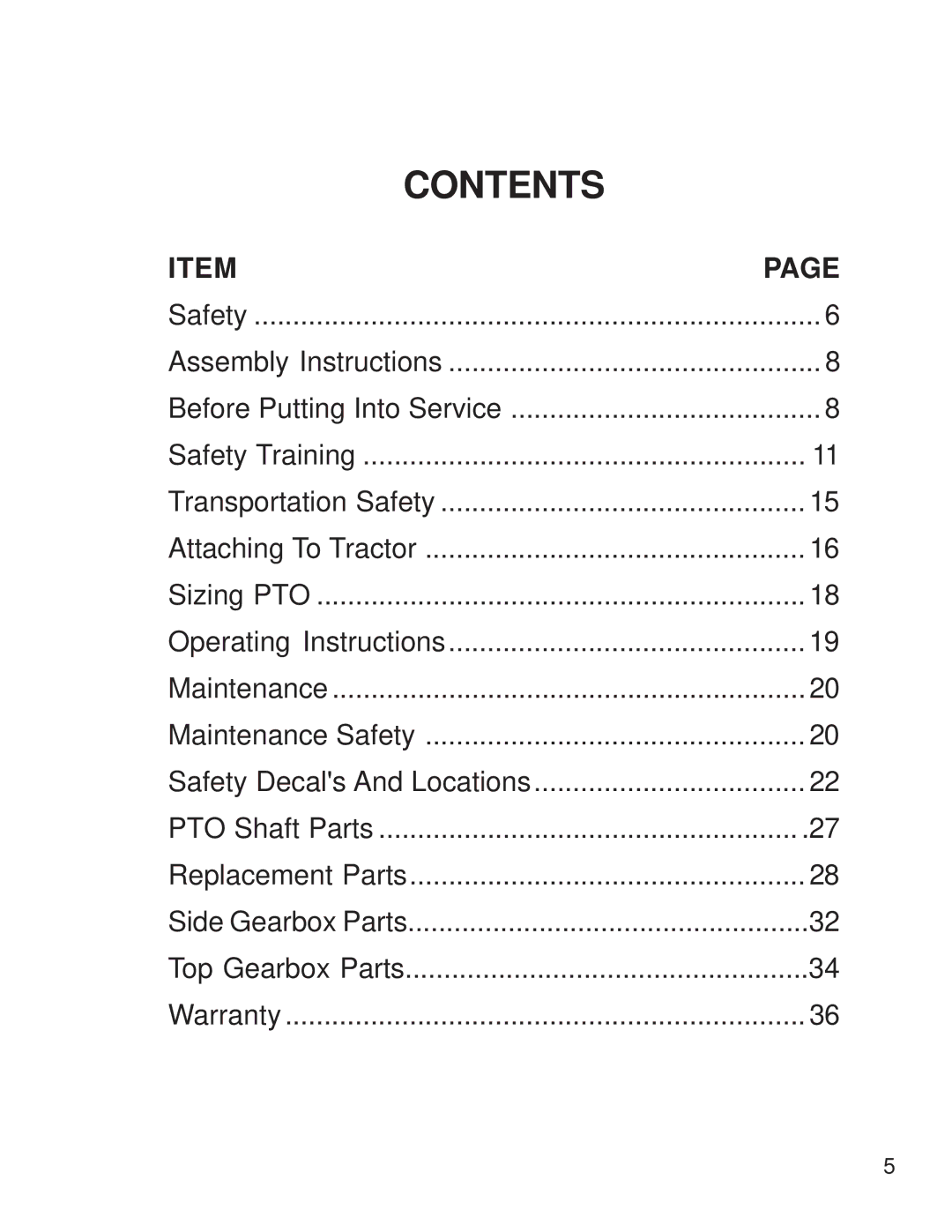 King Kutter 999995 manual Contents 