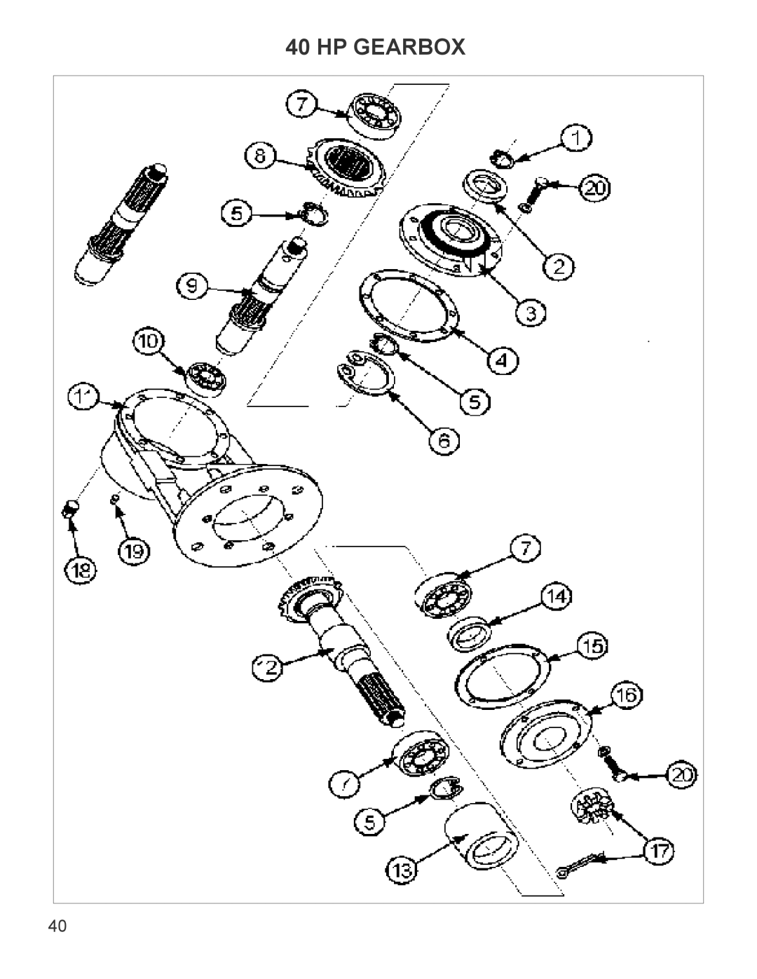 King Kutter 999998 manual HP Gearbox 