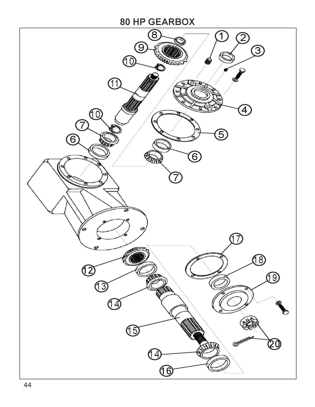 King Kutter 999998 manual HP Gearbox 