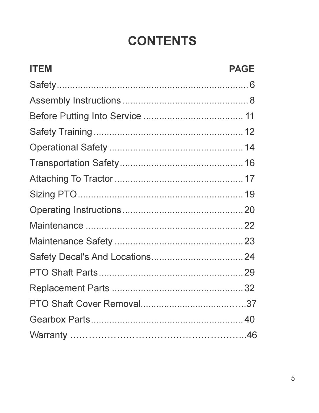 King Kutter 999998 manual Contents 