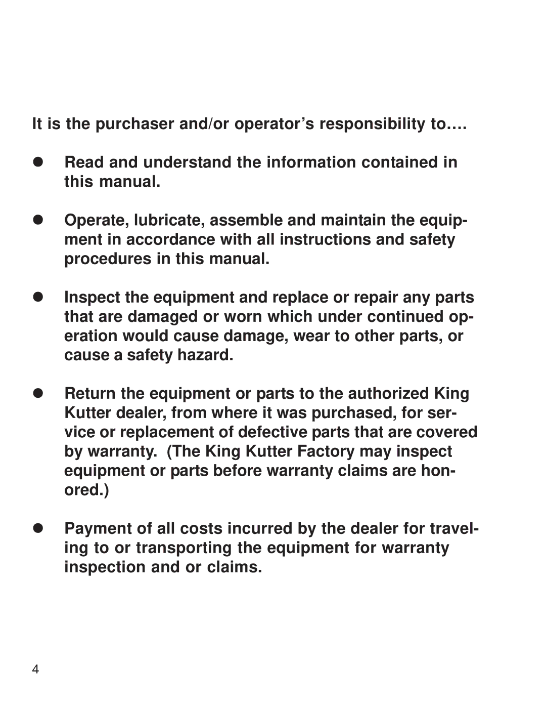 King Kutter Free Floating Finishing Mower manual 