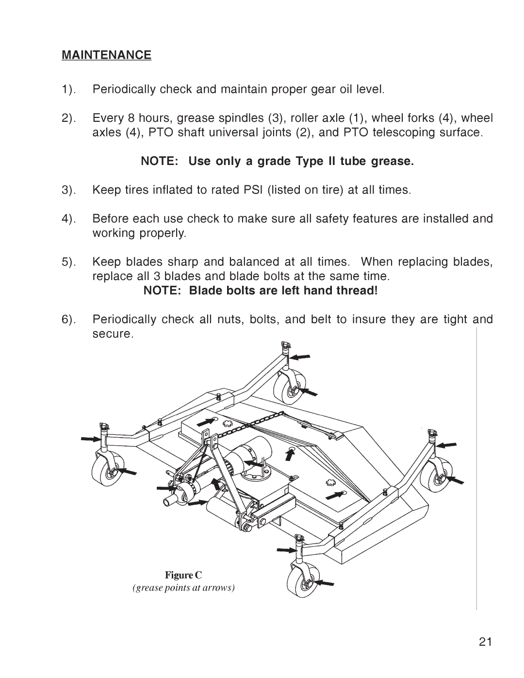 King Kutter Free Floating manual Maintenance, Figure C 