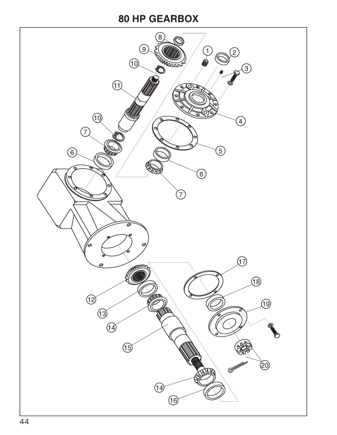 King Kutter Rotary Mower manual HP Gearbox 