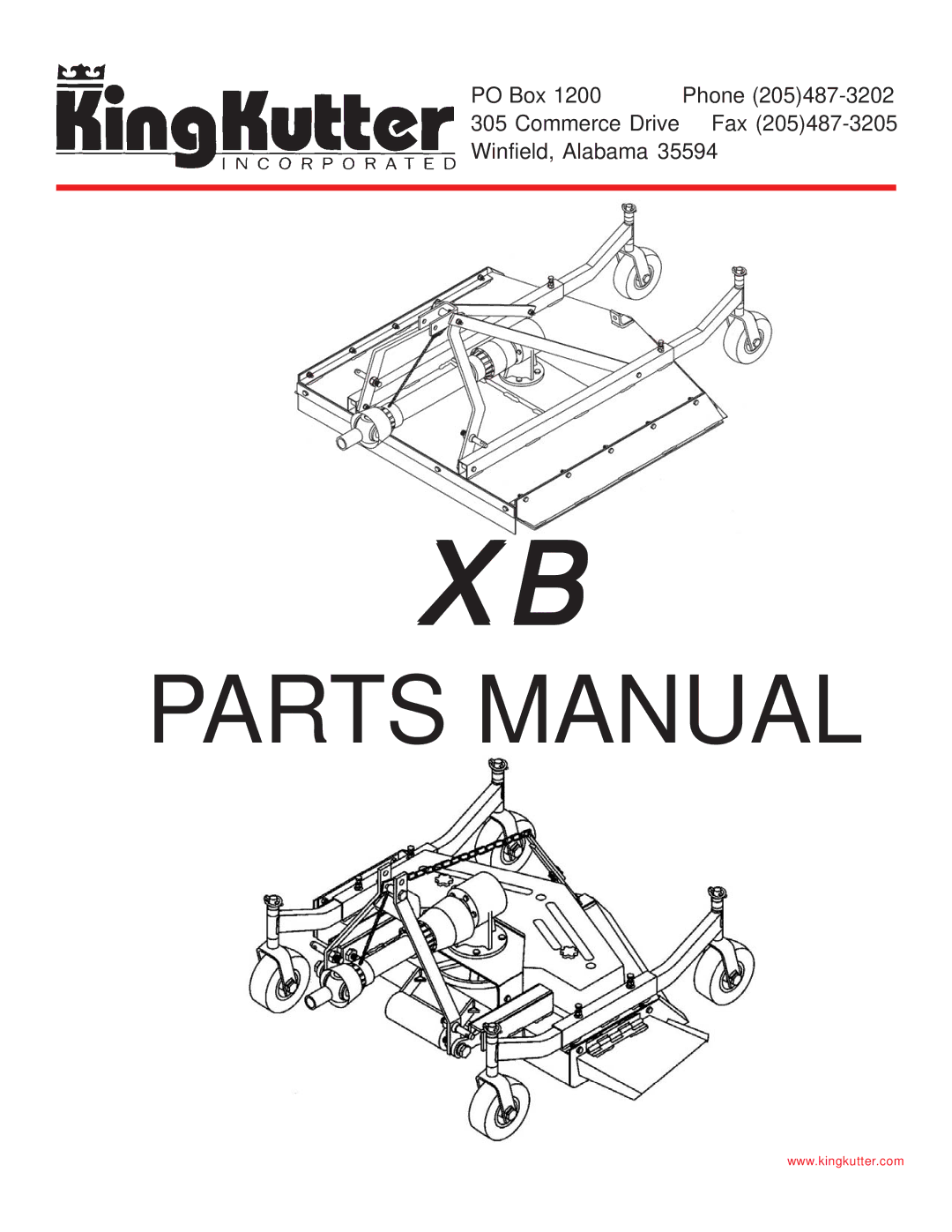 King Kutter XB manual Parts Manual 