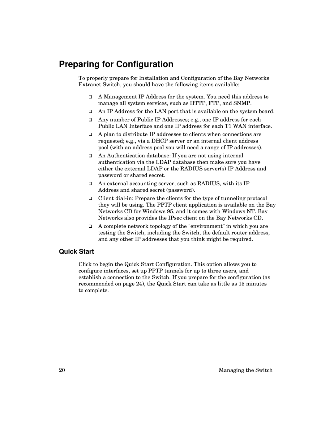 Kingston Technology 2000 manual Preparing for Configuration, Quick Start 