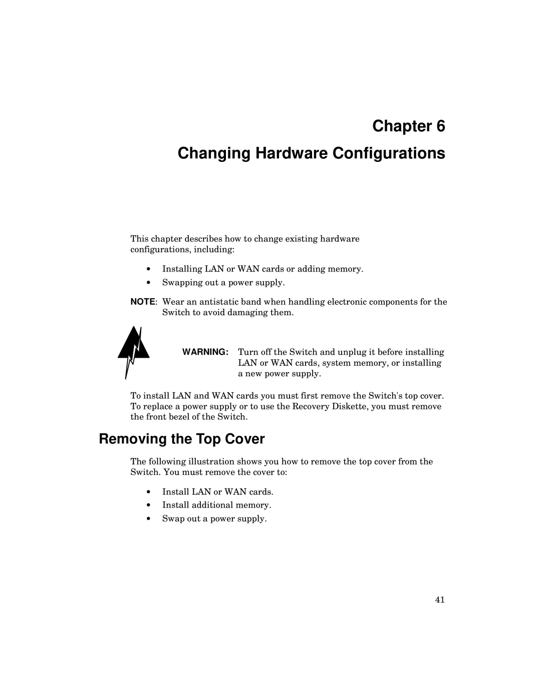 Kingston Technology 2000 manual Chapter Changing Hardware Configurations, Removing the Top Cover 